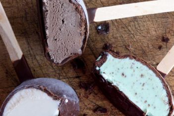 handel pops, ice cream bar, chocolate bar, mint ice cream bar, vanilla ice cream bar