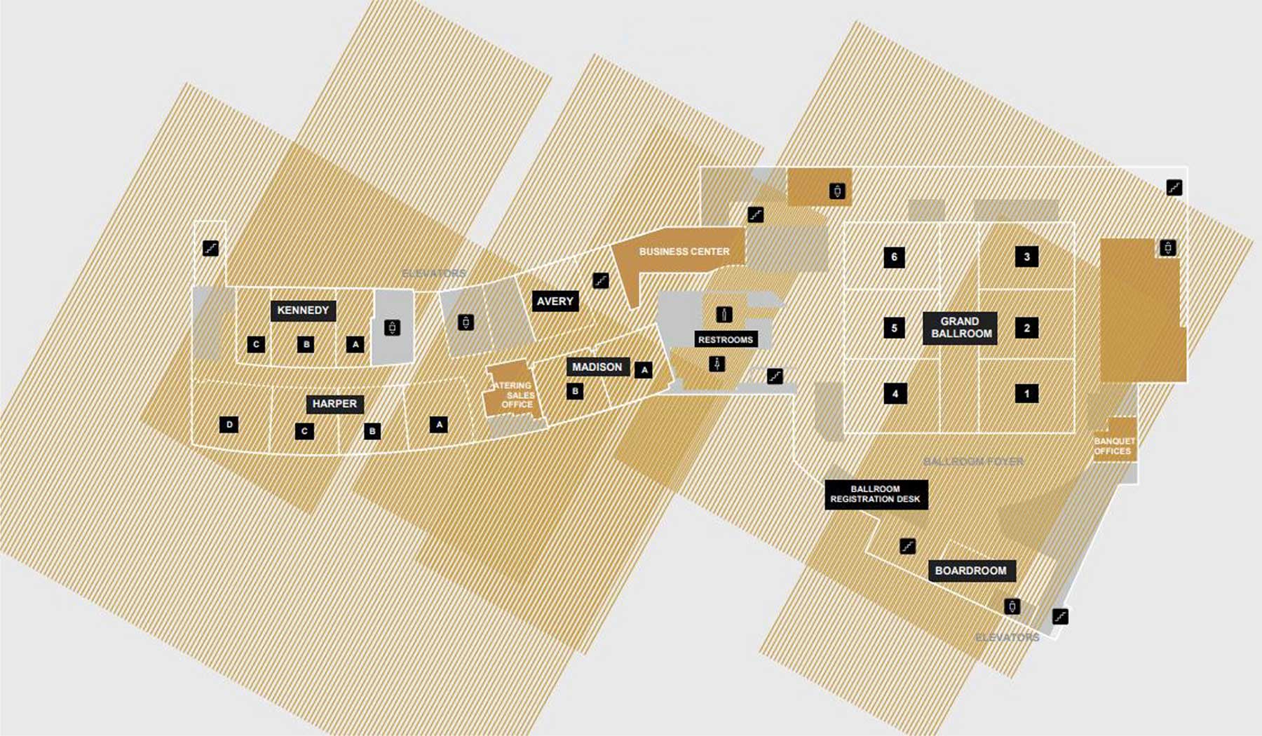 The Palms Resort event space map