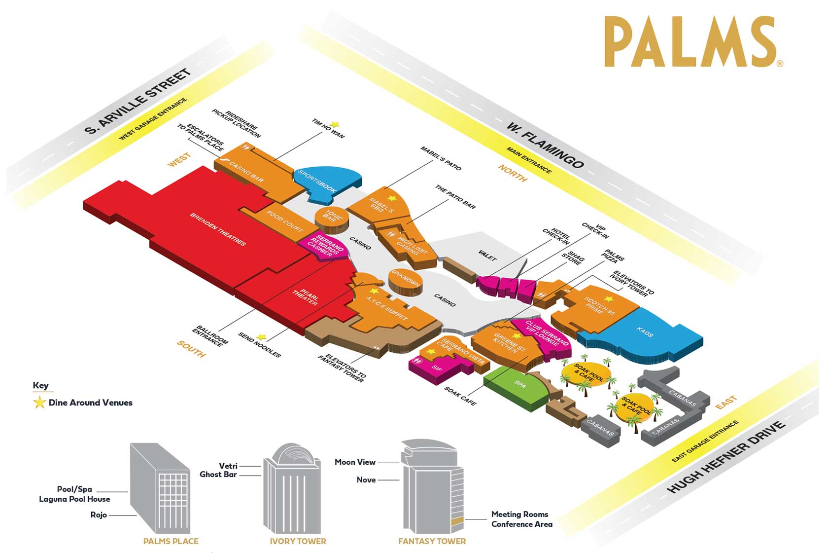 The Palms Resort property map