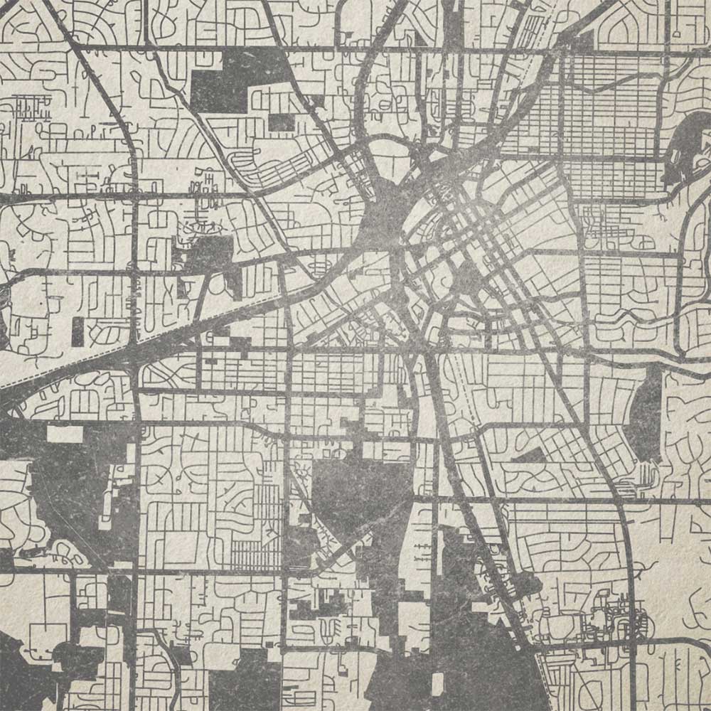 street map of Huntsville, Alabama