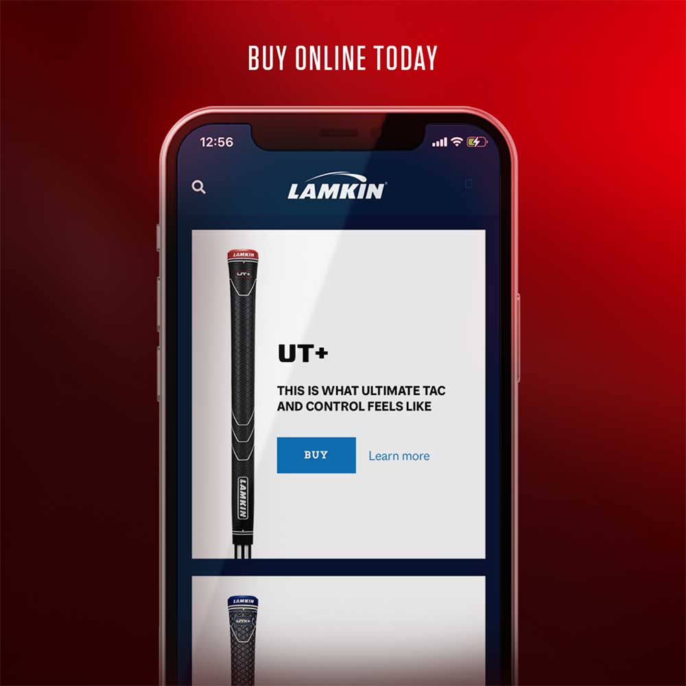 mobile phone with an image of the Lamkin website that reads Buy Online Today