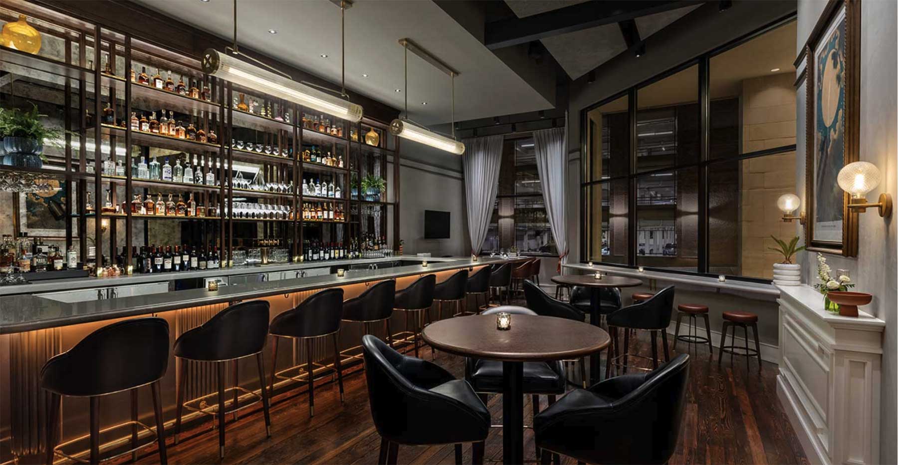 rendering of the bar at Revivialist